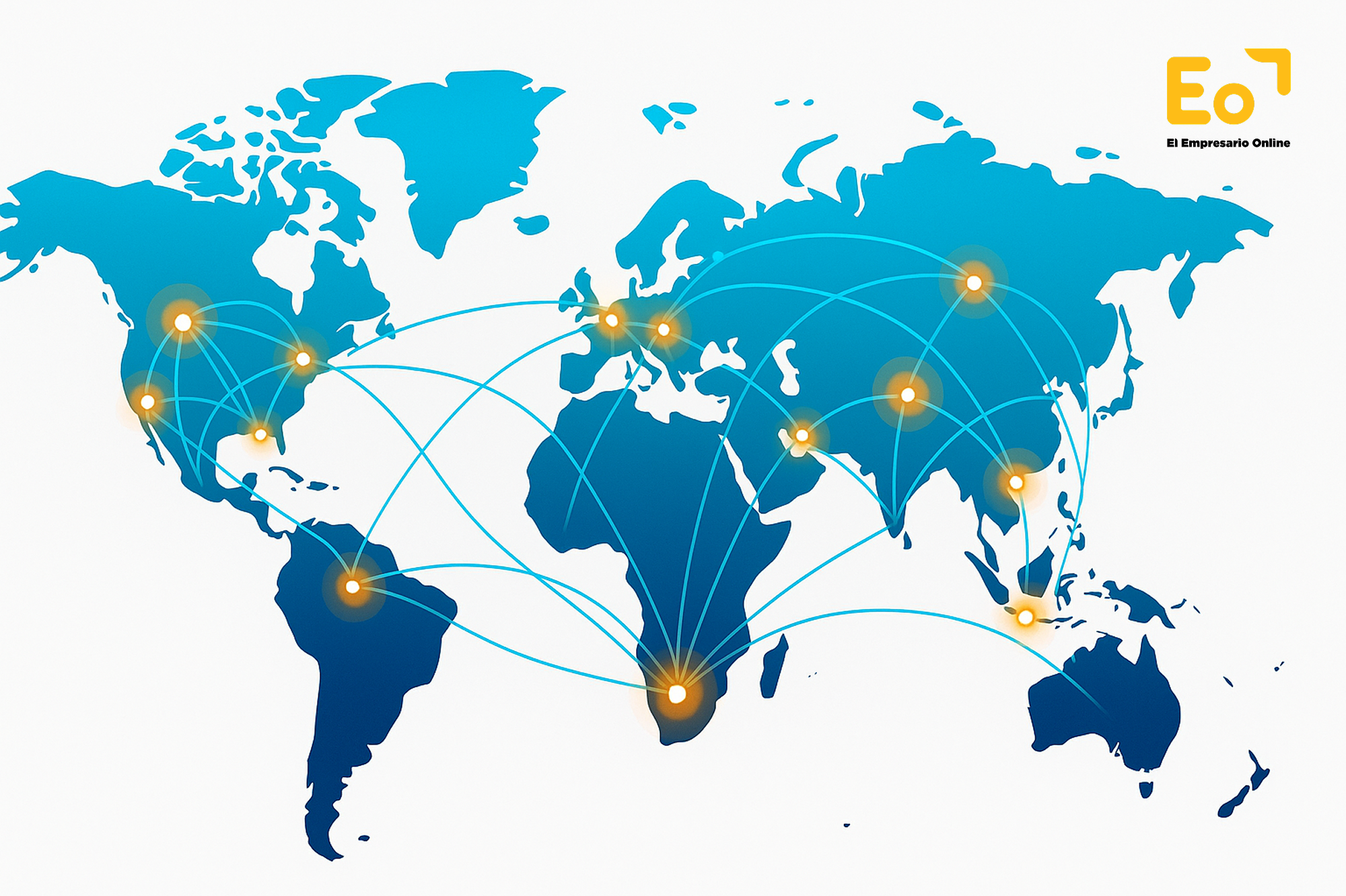 Mapa del mundo destacando regiones con países autorizados para vender en Amazon USA